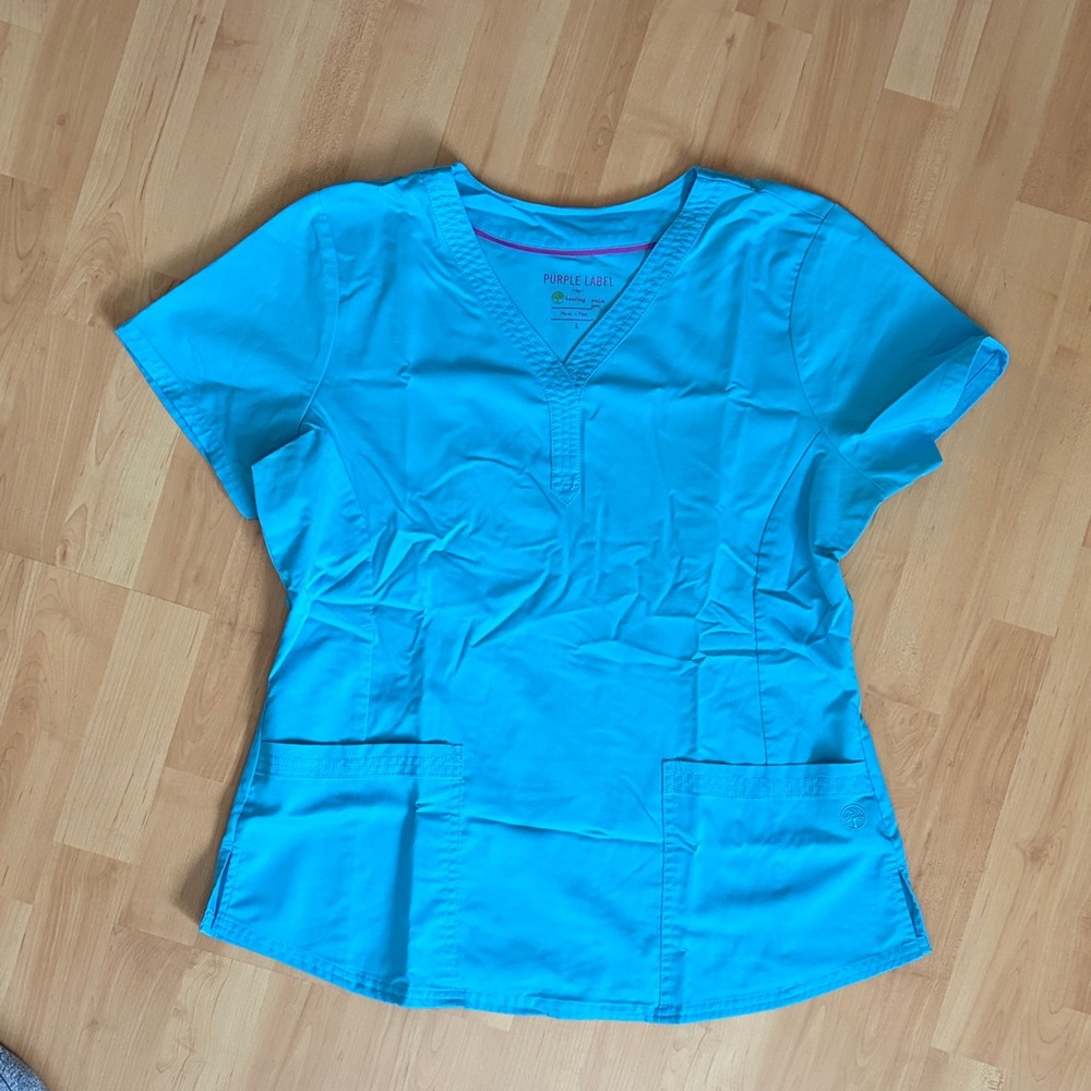 Women’s Light Blue Scrub Top